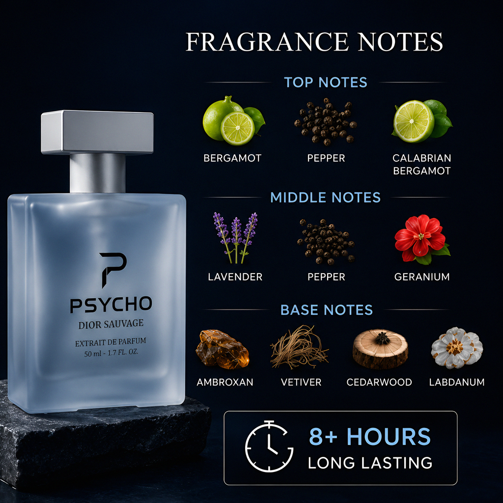 PSYCHO Inspired By Dior Sauvage Extrait De Parfum | 50ml