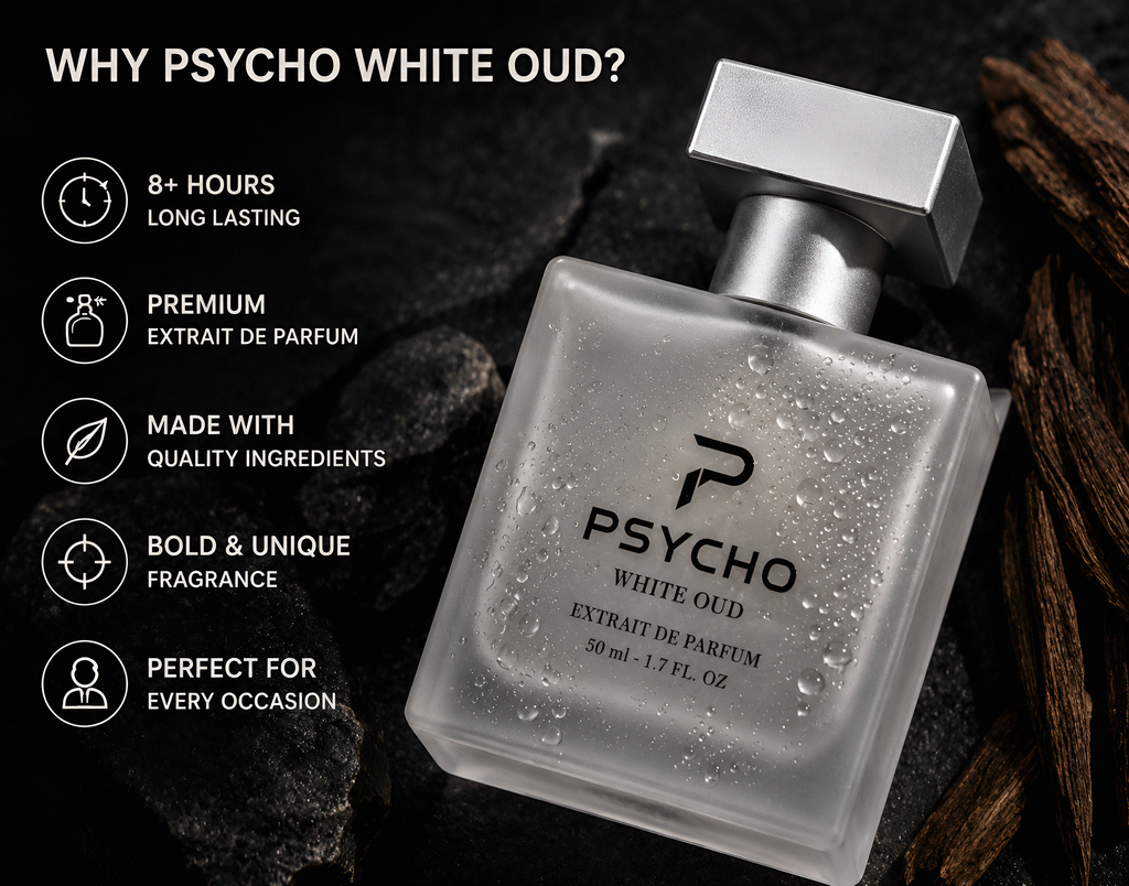 PSYCHO White Oud Extrait De Parfum | 50ml | Long Lasting