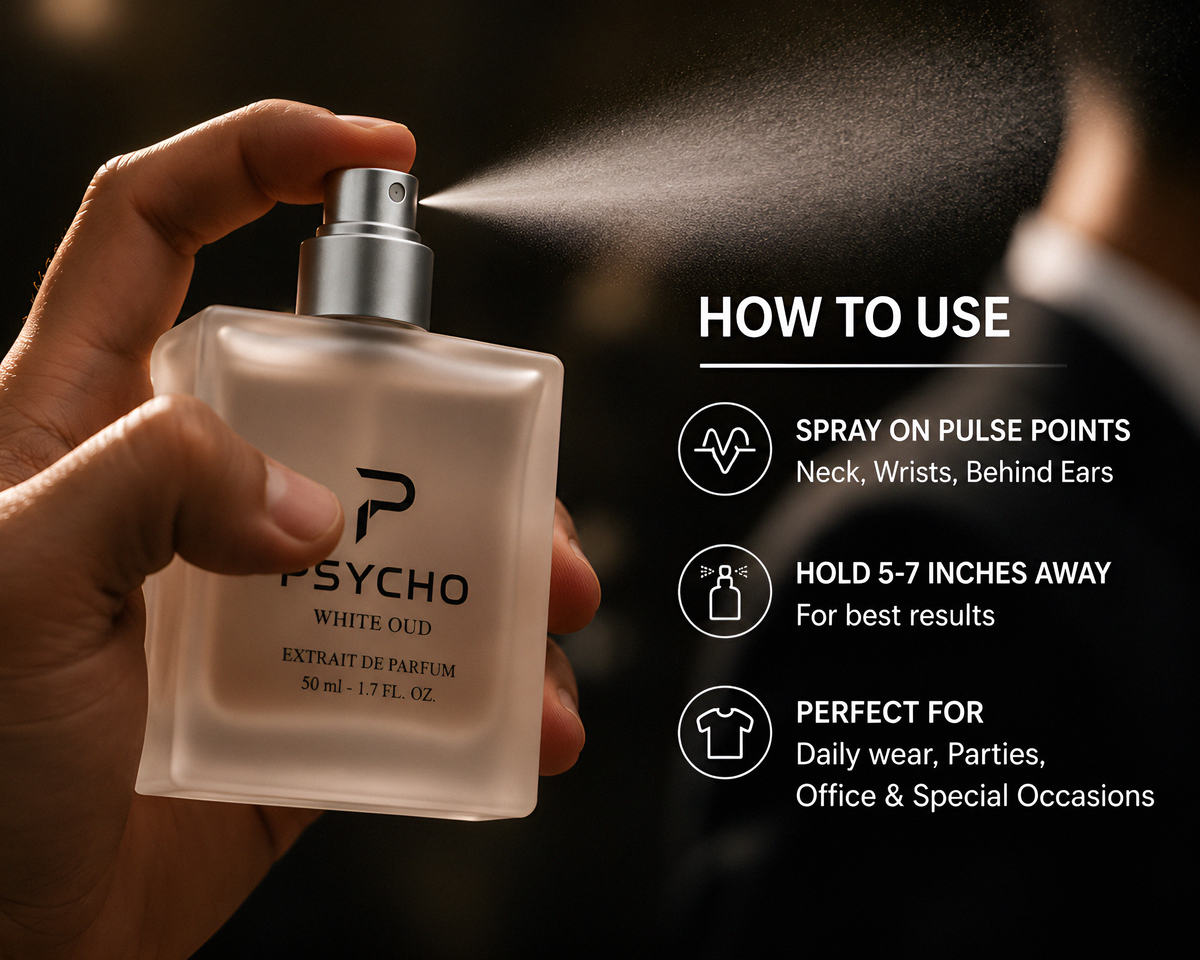 PSYCHO White Oud Extrait De Parfum | 50ml | Long Lasting